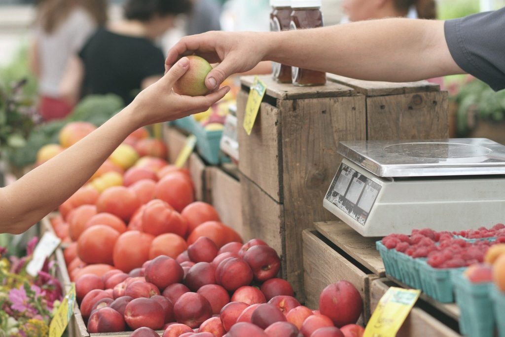 Image of a market stall  for your business after lockdown blog for Metis HR